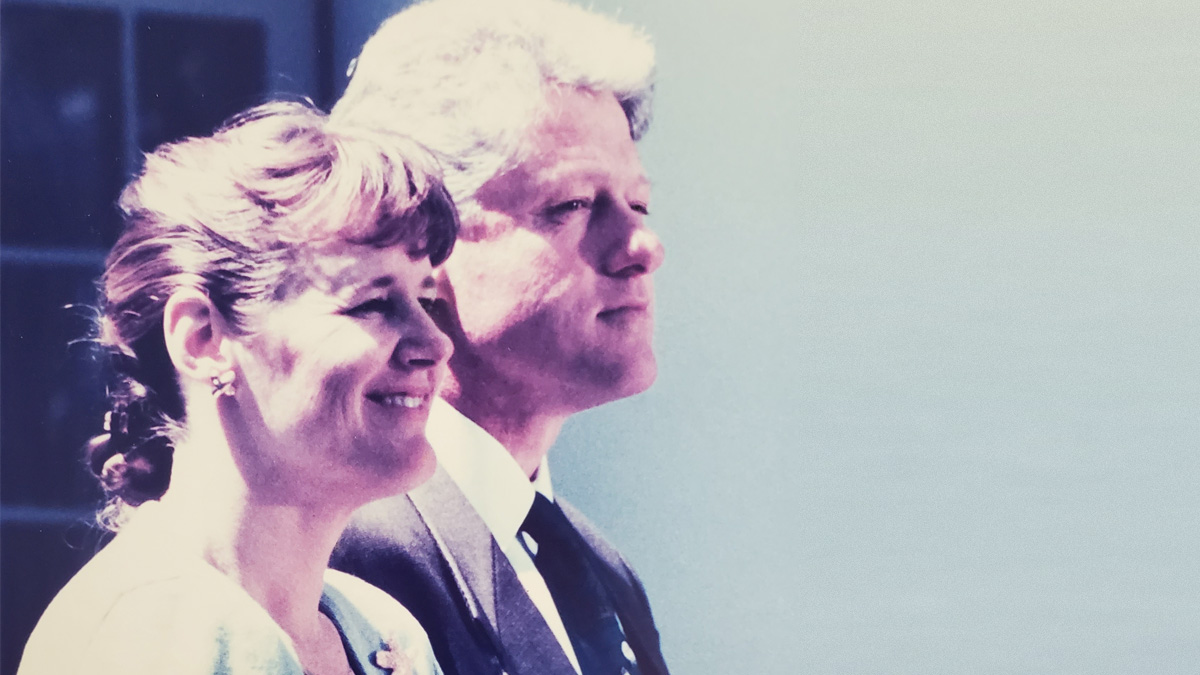 Sandra McBrayer with President Bill Clinton