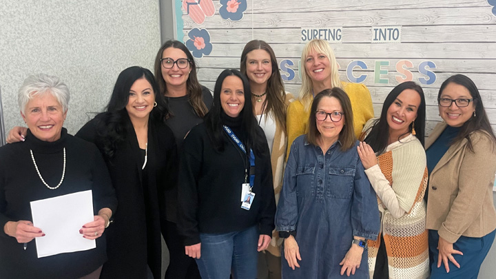 Catherine Close (School of Teacher Education) and Ginger Joyce (Department of Special Education) gathered a group of multiple subjects credential candidates and mentor teachers, for a workshop on inclusive practices in San Diego Unified School District-Area E.
