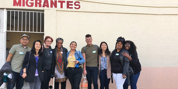 Dr. Nola Butler-Byrd (fourth from left) and students in Tijuana.