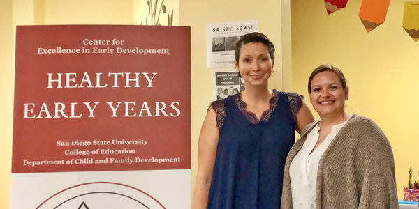 Dr. Lisa Linder and graduate student Briana Bashaw-Wood at the clinic.