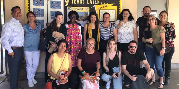 Swiss students visited the K-8 Language Academy near SDSU during a week in San Diego.