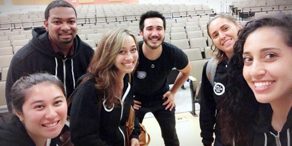 Diana Pastora Carson (third from left), Rachel Schlesinger (right) and their TAs.