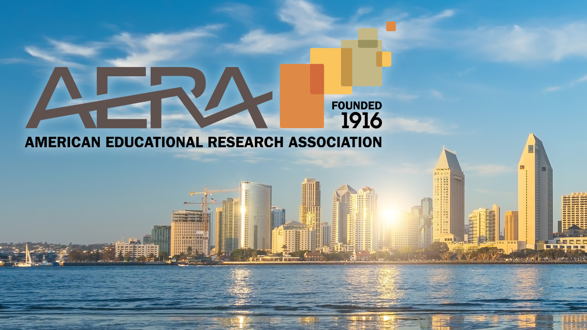 Coastal view of San Diego with AERA logo.