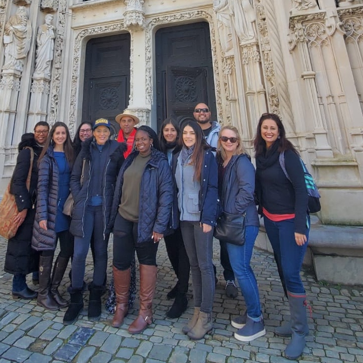 Sera Hernández with Students and colleagues in Switzerland