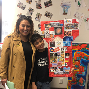 Candice Arancibia with her son Agustín.