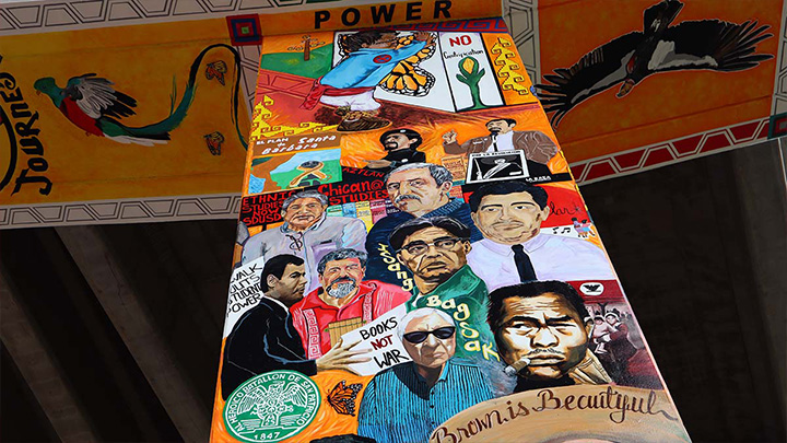 COE professors depicted on the Chicano Park mural.