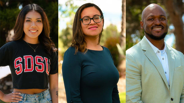 From left: Jade Leyvas, Wendy Antunez Verbyla and Javan Childs.