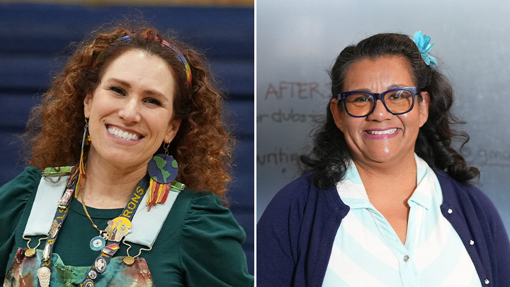 Headshot photos of Jennifer Ekstein and Maria Miller smiling.