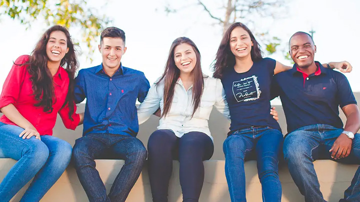 group of diverse students