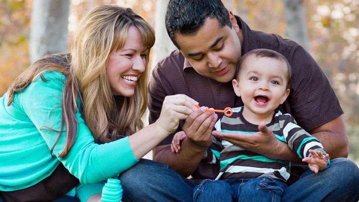 couple with toddler